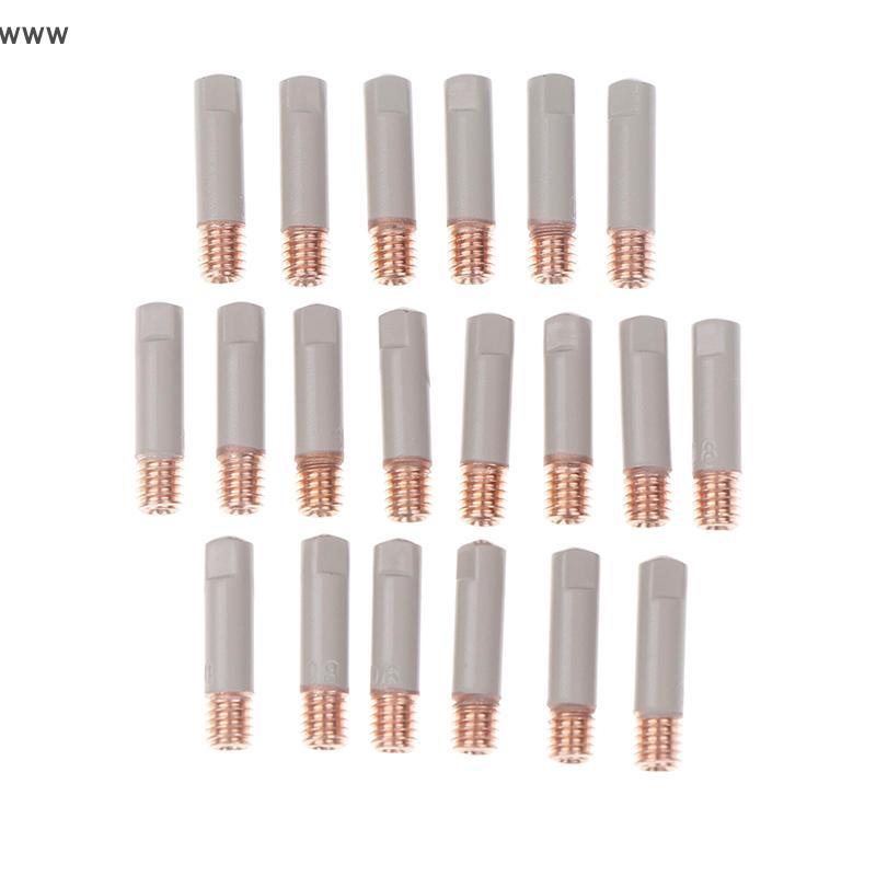 OOO หัวเชื่อม15AK 2ชิ้น/เซ็ตหัวเคลือบใหม่ป้องกัน25มม. หัวฉีดแก๊ส M6 0.8-1มม. ชิ้นส่วนเครื่องมือเชื่อ