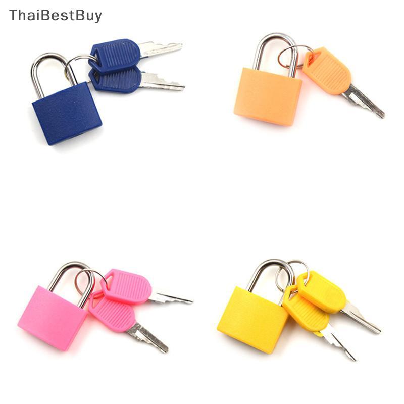 Thaibestbuy กุญแจเหล็กแข็งแรงขนาดเล็ก, กระเป๋าเดินทางลิ้นชักล็อคหอพักพร้อมกุญแจ2ใหม่