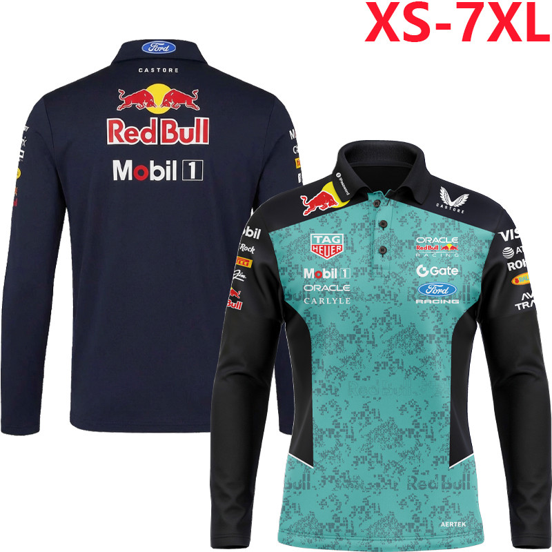 2026 ใหม่ F1 เสื้อยืดแขนยาว Unisex + F1 Ferrari Racing Team Jersey