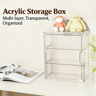 Simple storage box multi-purpose multi-layer transparent desktop organization spot