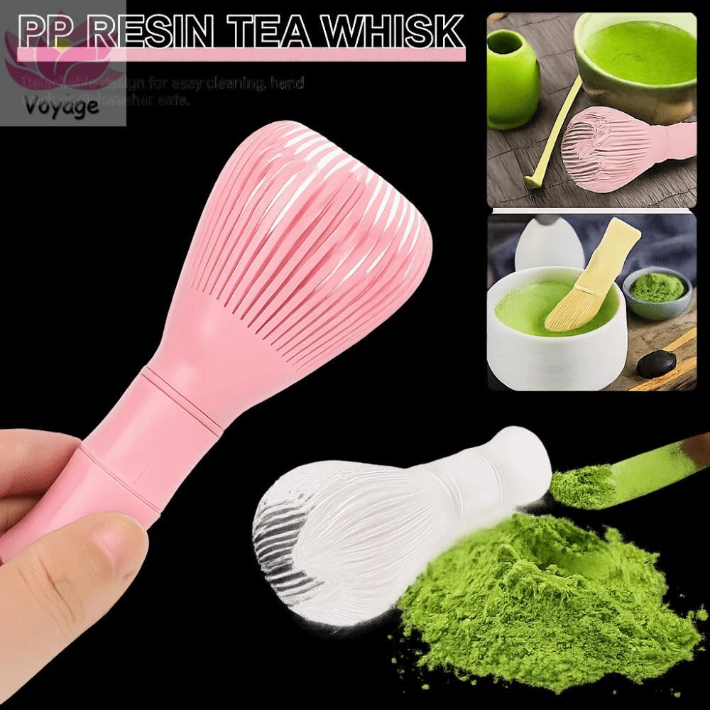 VOYAGE Matcha Whisk, เครื่องกวนมัทฉะเรซิน PP แบบใช้ซ้ําได้, พิธีชงชาแปรงชาแบบพกพาแบบดั้งเดิมคุณภาพสู