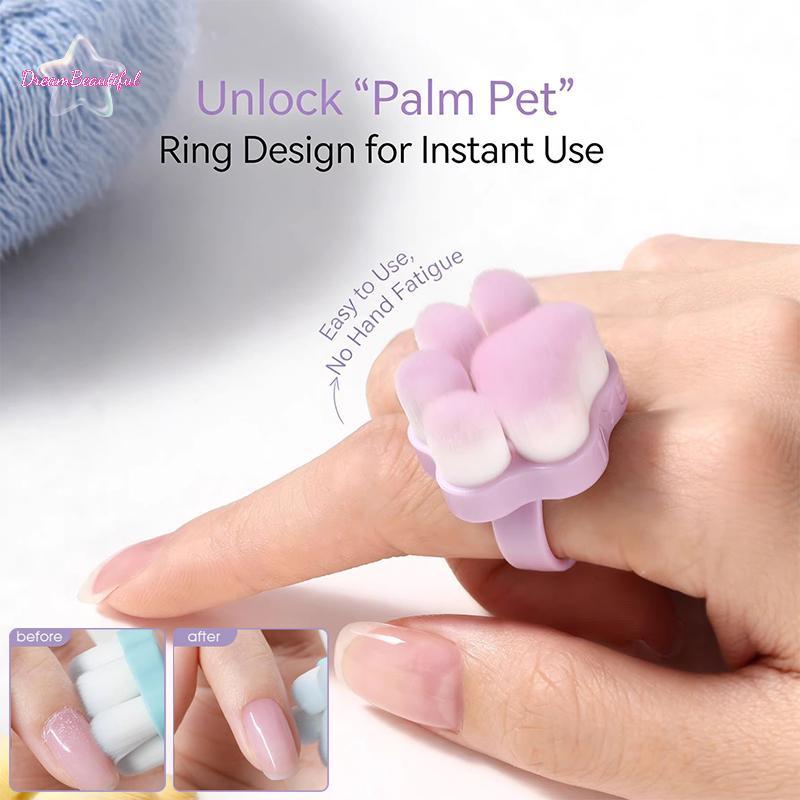 พลาสติกเล็บแปรงทําความสะอาดฝุ่นแปรงBule Cat Pawเจลฝุ่นทําความสะอาดMake Upแปรงรูปแหวนเครื่องมือทําเล็บนุ่มใหม่ ราคา ถูกที่สุด ดีลบีเคเค