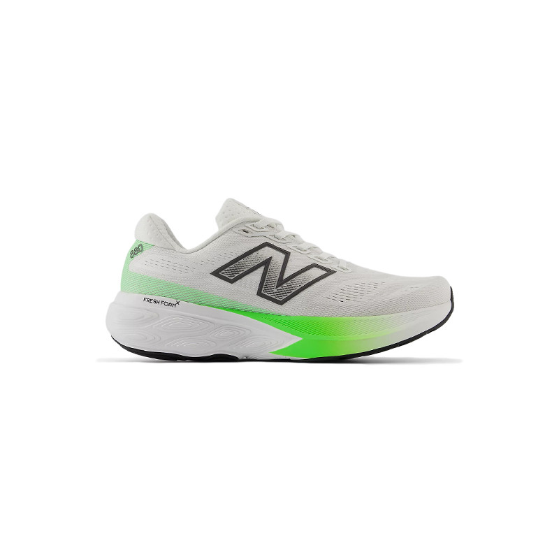 ขายร้อน New Balance NB Fresh Foam x 880 V15 การดูดซับแรงกระแทกรองเท้ากีฬาเมืองสีขาวสีเขียว M880D15