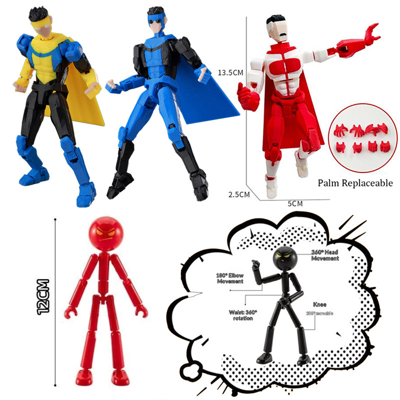 3D พิมพ์ Lucky 13 Invincible Action Figure Titans 13 Mark รุ่นสะสม