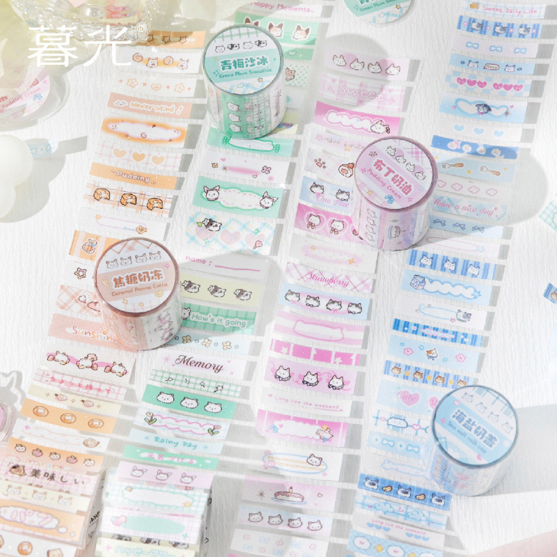 สติ๊กเกอร์ - ม้วนสติ๊กเกอร์ CAT LINE พร้อมเคลือบด้านตกแต่ง