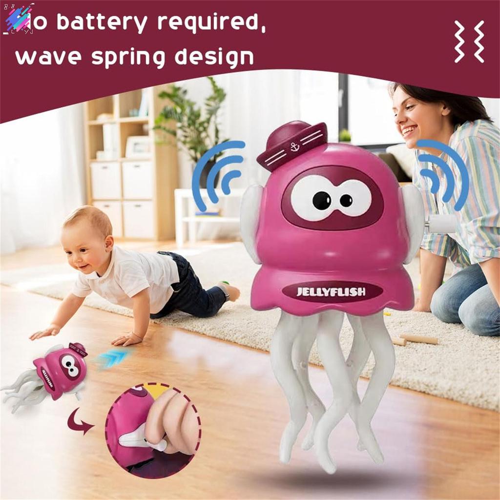 Wind-Up Wiggly Octopus Toy Interactive Hand-Crank Mechanical Toy สําหรับเด็กเด็กชายและเด็กหญิง