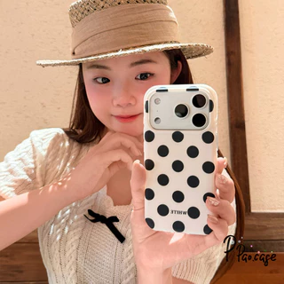 เคสไอโฟน13 15 17สำหรับ iPhone 14 16 15 17 air 12 13 Pro Max 15 16 14 Plus 15 14 Pro เคสIMD ลายจุดคลาสสิคสวยงาม