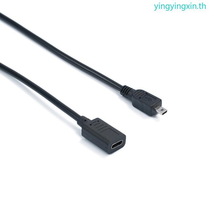 YIN Type C ถึง Mini USB 8Pin OTG Adapter Cable USB3 1 Female to Mini USB 8 Pin Male