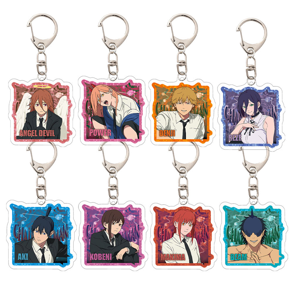 พวงกุญแจอนิเมะ Chainsaw Man ‌Denji Pochita Makima Hayakawa Aki พวงกุญแจผู้ชายสําหรับผู้หญิงรูปการ์ตู