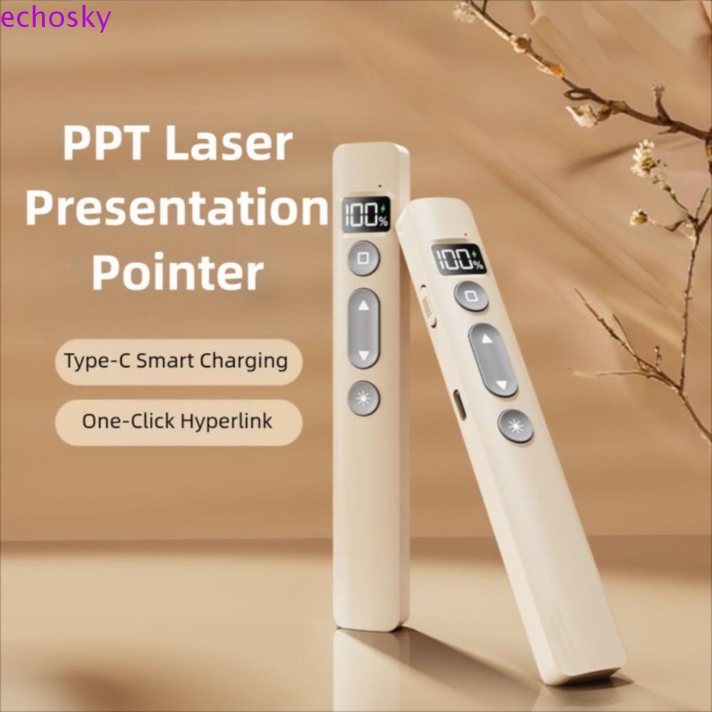 ECHOSKY Laser Pointer Clicker, 2.4GHz Meeting Wireless Flip Pen Clicker, Remote Presentation Remote 