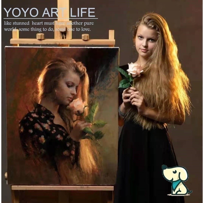 DADA z01 Unframed Photo Custom Wall Art / ระบายสีตามตัวเลข / ส่วนตัว DIY น้ํามันผ้าใบสีตามตัวเลขสามา