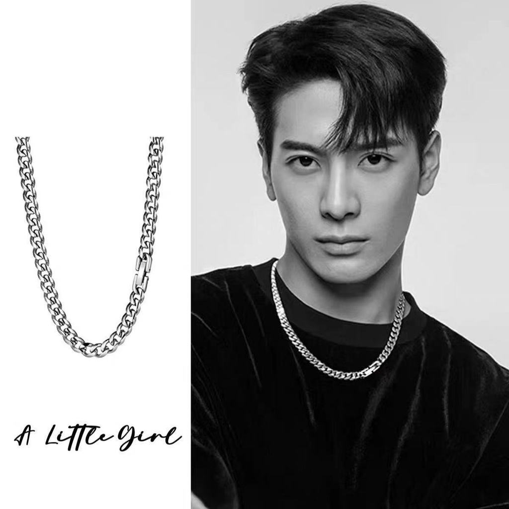 สไตล์ Jia Feel คู่ชายเหล็กไม่อินเทรนด์สไตล์ไทเทเนียมแบบเดียวกับ High-End Baier อุปกรณ์เสริม Cuban Fa