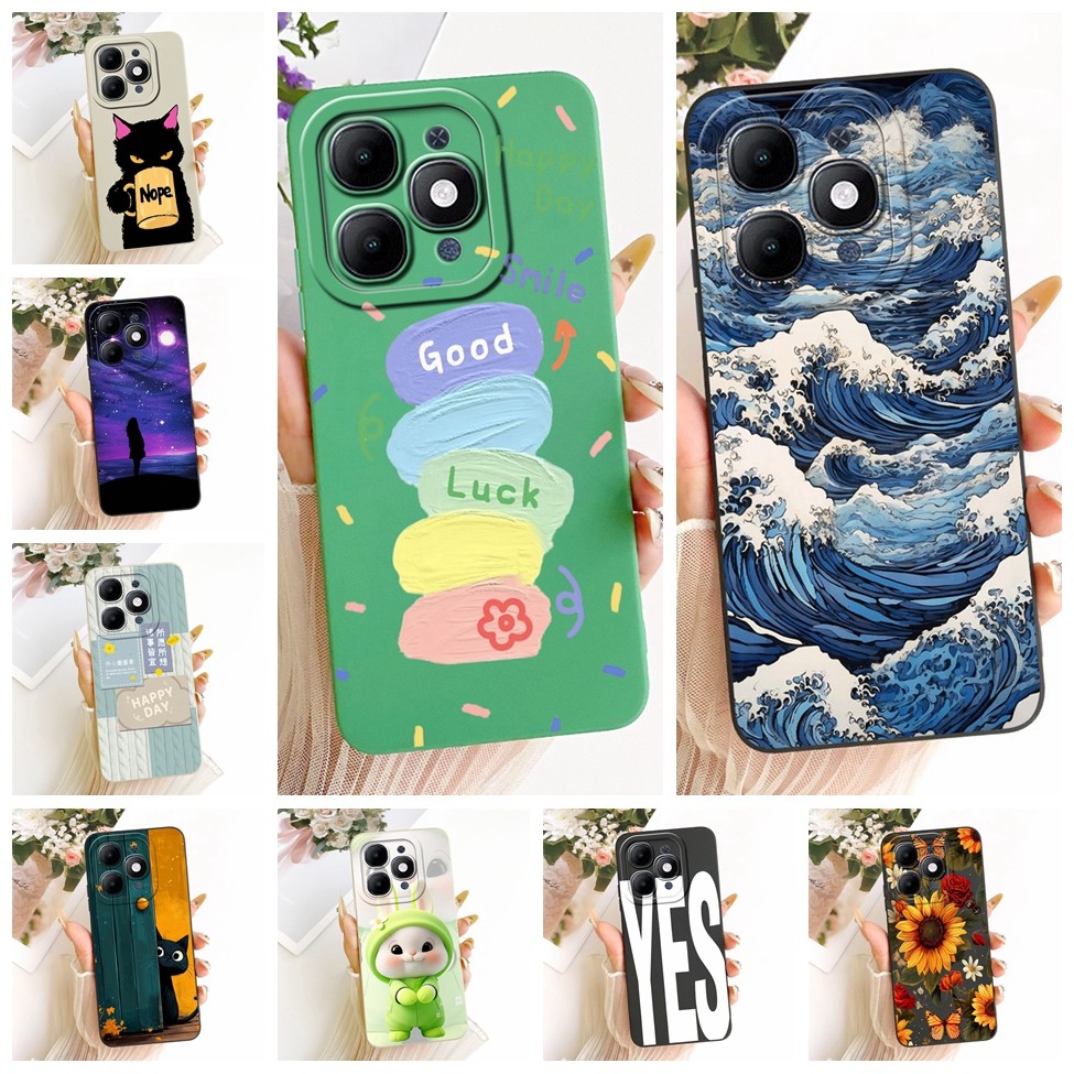 ITEL A90 4G กรณี A6610L ความงามแฟชั่นหรูหรา Cool Kawaii น่ารักทาสีซิลิคอนปลอก ITEL A90 4G
