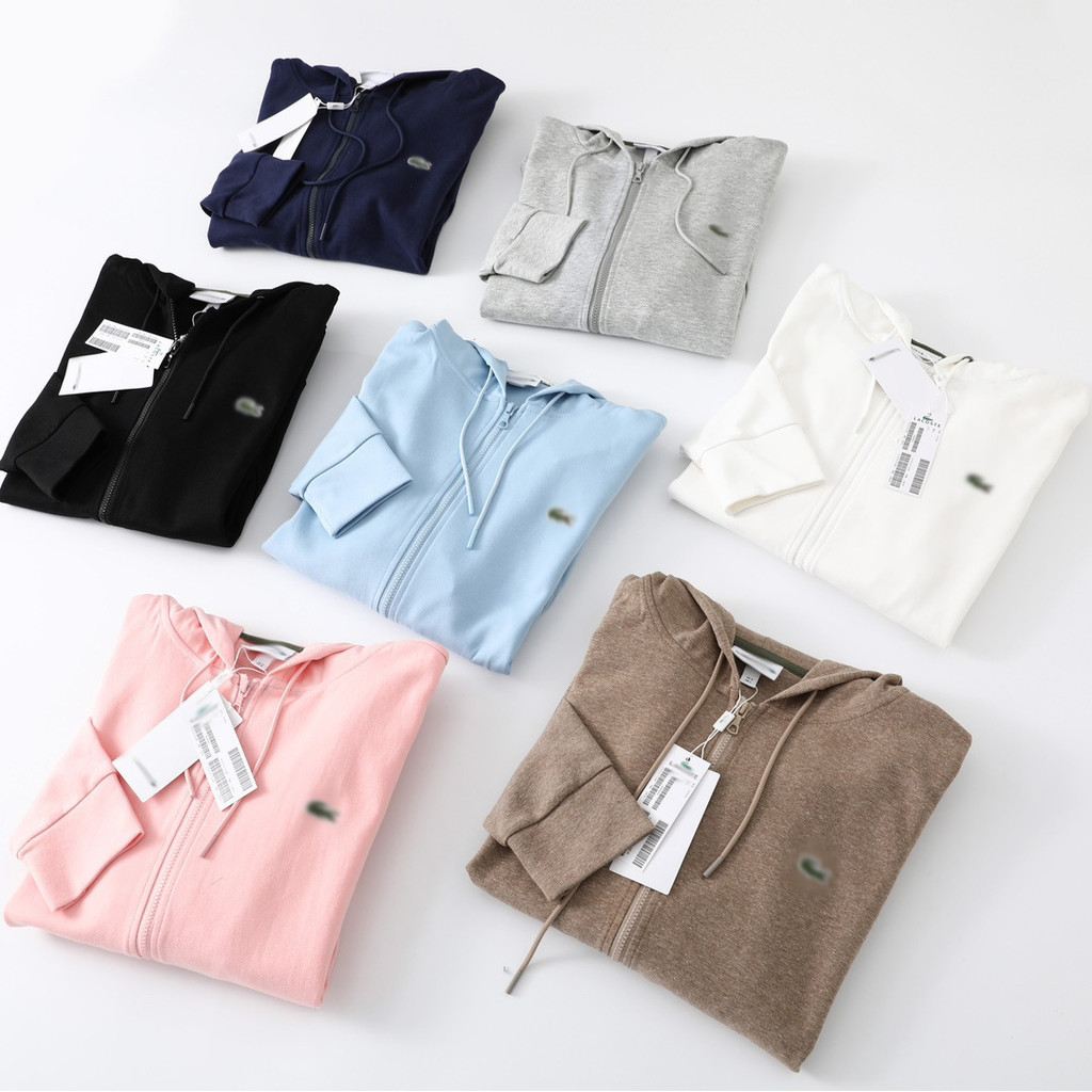 W5WN Lac**te 7Color Suit360g Healthy fabric embroidered zip-up hoodie jacket, unisex