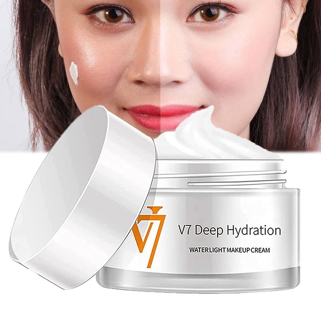 2023 ใหม่ V7 Deep Hydration Waterlight Makeup Cream, Moisturizing Tone Up Cream (1 ชิ้น)