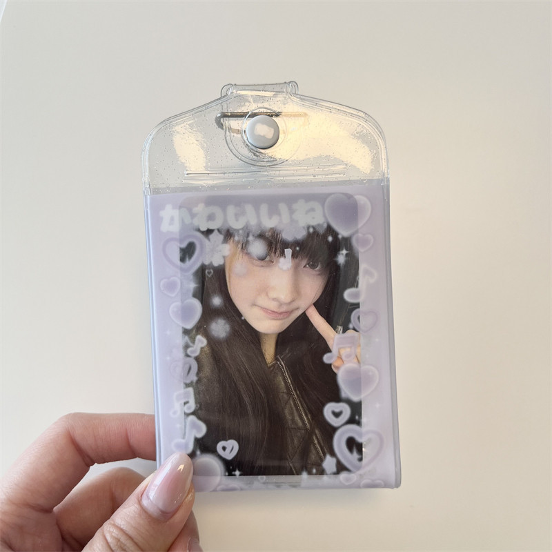 Love Note ช่องเสียบการ์ดคู่ 10 ซม. Photo Snap Card Holder Star Chasing Photo Card Campus Card Bus Card Storage Bag จี้ ราคา ถูกที่สุด ดีลบีเคเค แกลเลอรีภาพที่ 9
