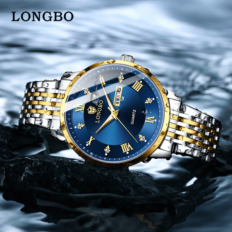 longbo Men's Quartz Watch Simple Casual Couple's Watch Waterproof Men's Wristwatch