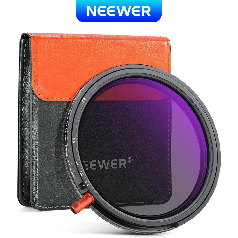 NEEWER 82mm 3 In 1 CPL + Black Diffusion 1/4 + Variable ND2-32 Filter