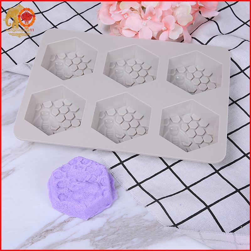 [RG1] 1 Pc 6 Cavity Silicone Bee Hive Decor สบู่ทํามือ Mould Resin Mold [th]
