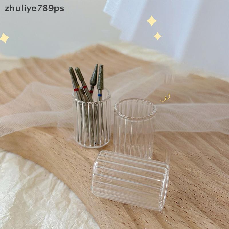 Zhuliye789ps] 1 PC ถ้วยเล็บถ้วยคริสตัลอะคริลิค Liquid Bowl Holder ล้างเล็บปากกาจาน Dappen เล็บเครื่อ