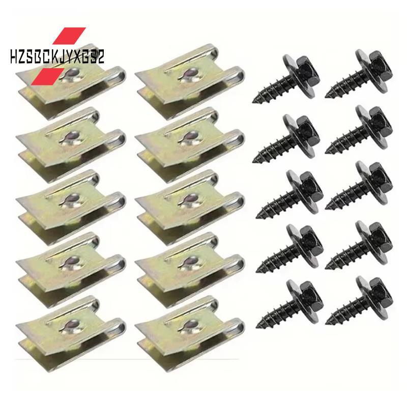 Hzsbckjyxgs2U Nut Hex Screw สําหรับการปรับเปลี่ยนรถสกรูฐานกันชนป้องกันการติดตั้ง Trim