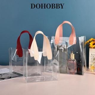 DOHOBBY กระเป๋าโท้ท,ที่จับพีวีซีกระเป๋าช้อปปิ้งแบบใส,กระเป๋า…
