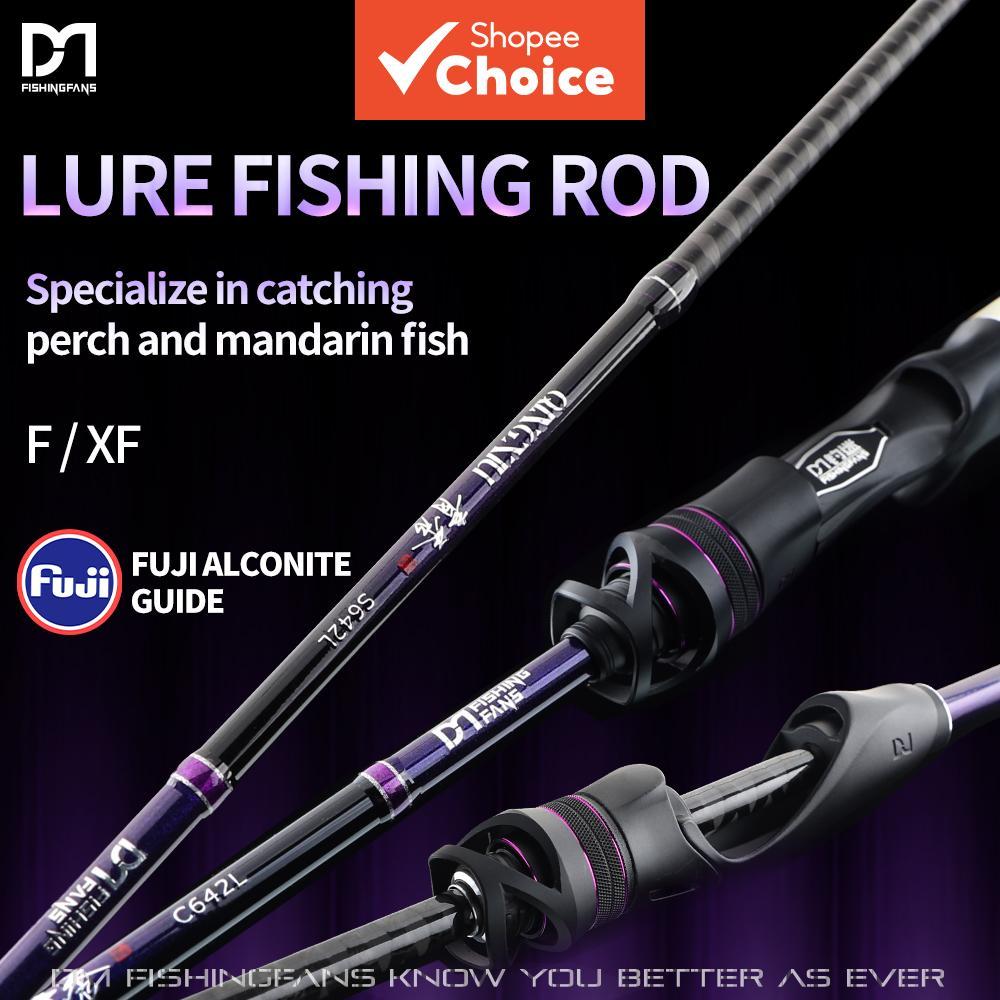 FISHINGFANS L/ML/M Power Cork Handle Fuji Alconite Guide X-Cross คาร์บอนเทป Spinning & Casting Fishing Rod พร้อม Rattle Reel ที่นั่ง