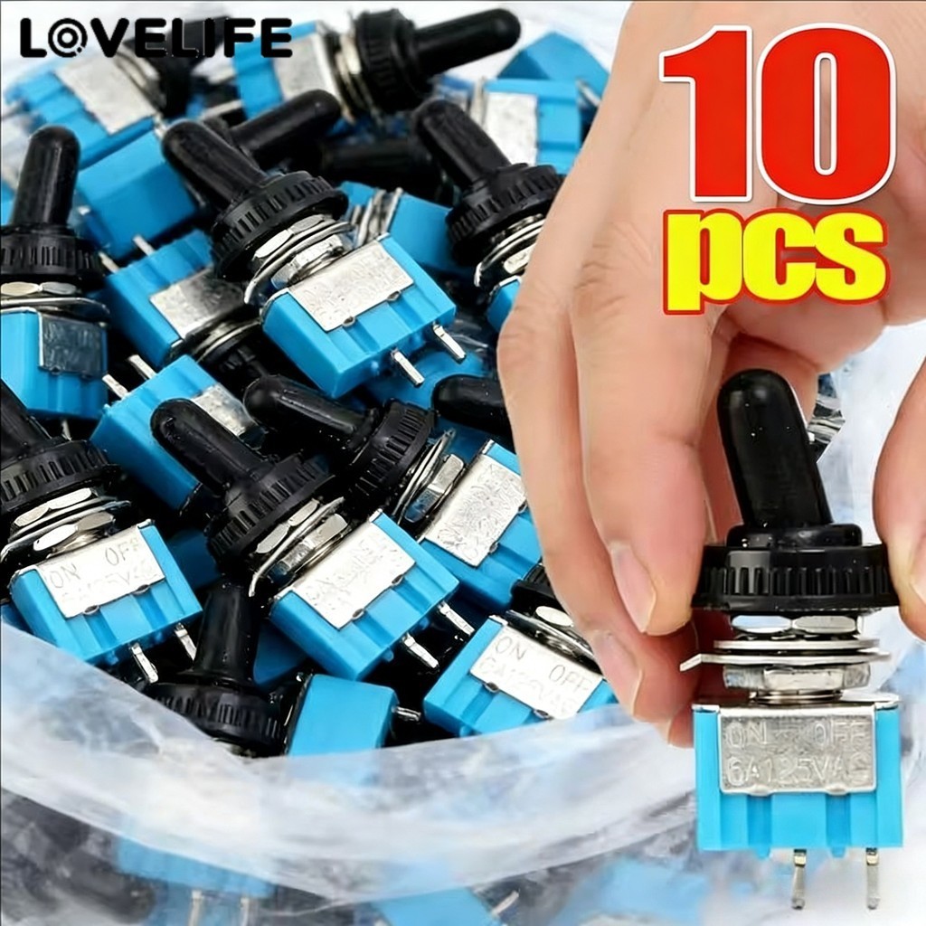 [AUTO&3C]2/5/10PCS - สวิตช์สลับกันน้ําทนทาน MT-S101 | สวิตช์ขนาดเล็ก 2 พิน 2 ตําแหน่งพร้อมความต้านทานการกัดกร่อน | การควบคุมไฟฟ้าสําหรับเรือรถจักรยานยนต์เรือ