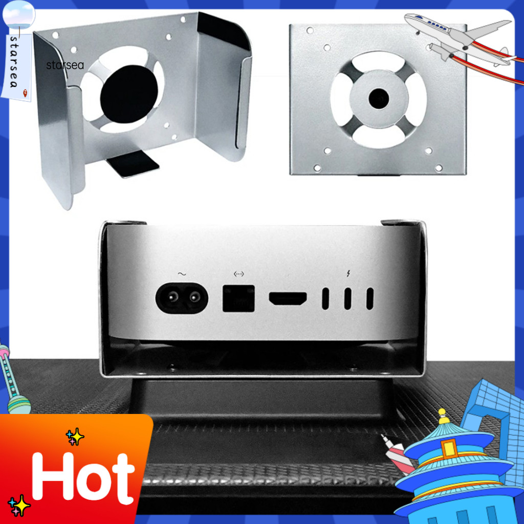 SRA ZK Mini 4 Bracket Space-efficient Mini 4 Mount Bracket สําหรับ Mac Mini 4 – ภายใต้ที่วางโต๊ะพร้อ