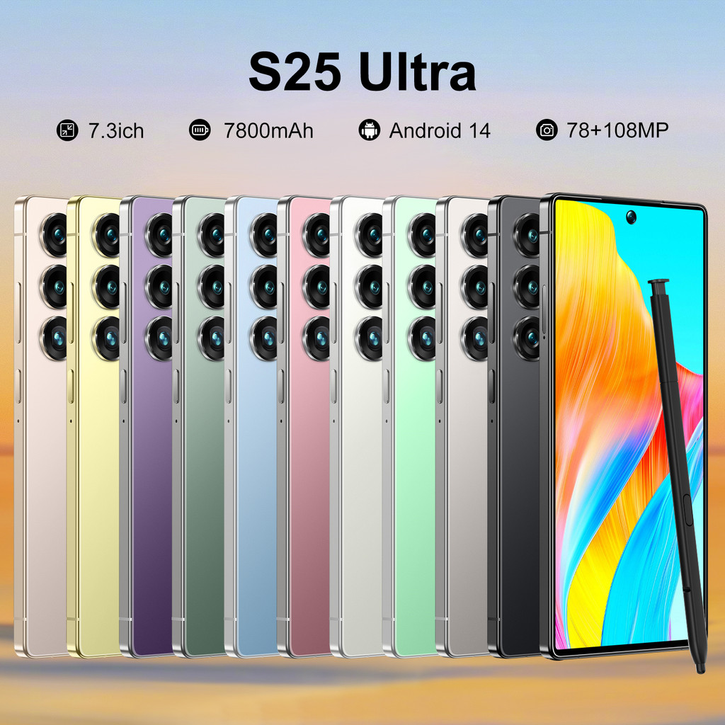 S16-6 S25 Ultra ปากกาในตัว 4G/5G สมาร์ทโฟน 6.7 นิ้วหน่วยความจําหน้าจอ 8GB + 256GB กล้อง 78 + 10 ล้าน