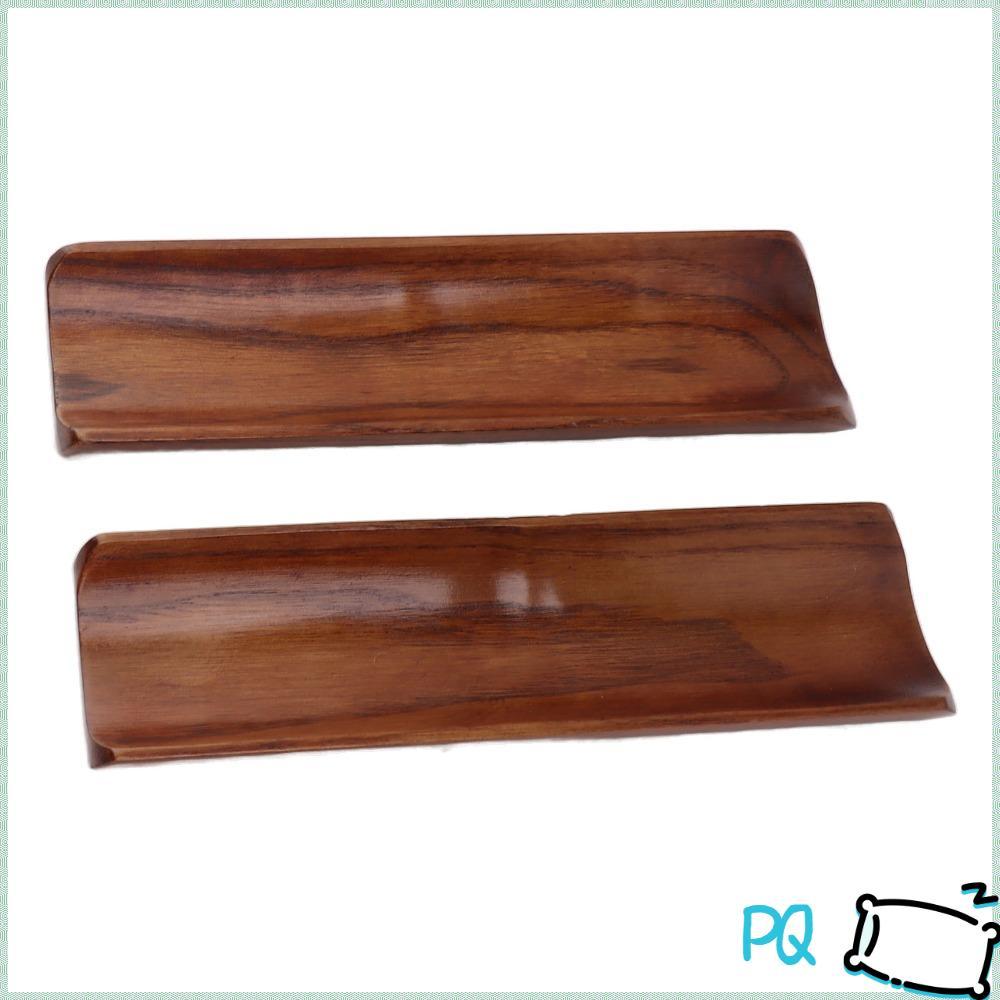 PQ 2PCS จานเสิร์ฟ,ยาวสี่เหลี่ยมผืนผ้า 7.2x2.1in จานซูชิ, จานเสิร์ฟไม้ทนทานสไตล์ญี่ปุ่นถาดขนม Home Ki