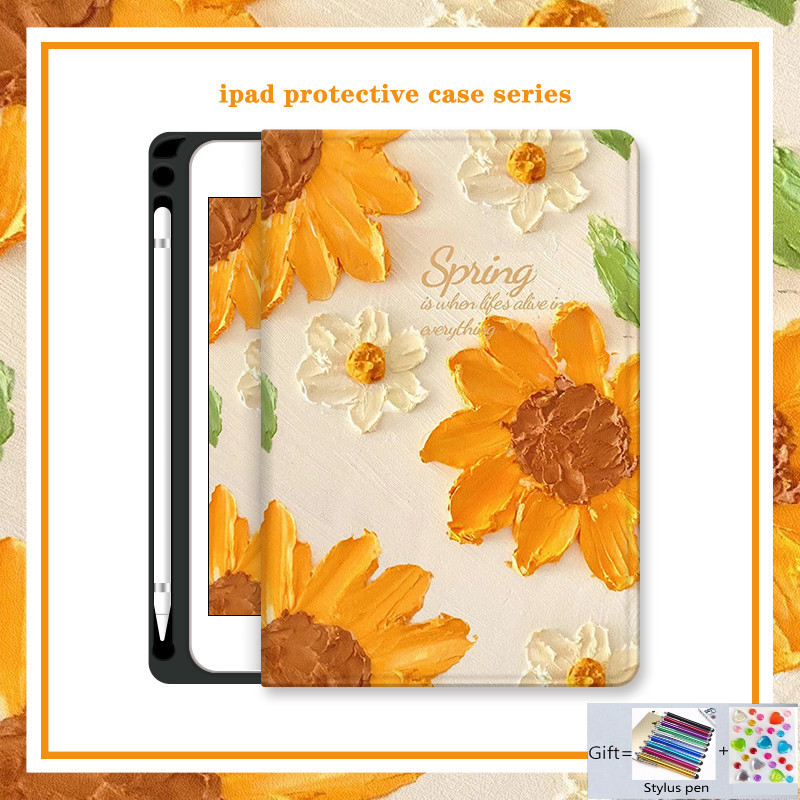 iPad A16 สำหรับ iPad Air6 air7 11 13 นิ้ว M3 2025 M2 A16 10.9 10.2 pro 11 สําหรับipad Air 6 11 13 นิ้วM2 5 4 3 2 1 กรณีผู้ถือปากกาAppleแท็บเล็ตIpad 10th 9th 8th Mini 7th 6th 5th 4th GenerationฝาครอบTri-พับIpad Pro 11 13 M3 12.9 10.5 9.7 10.9 เคส