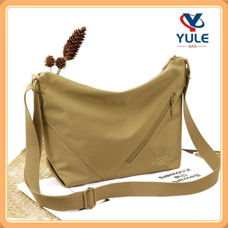 YULE 10 สีไนลอนกระเป๋าสะพายข้างหญิง-ความจุขนาดใหญ่กระเป๋าสะพายข้างกันน้ําช่องด้านในกระเป๋าเดินทางป้องกันการโจรกรรม