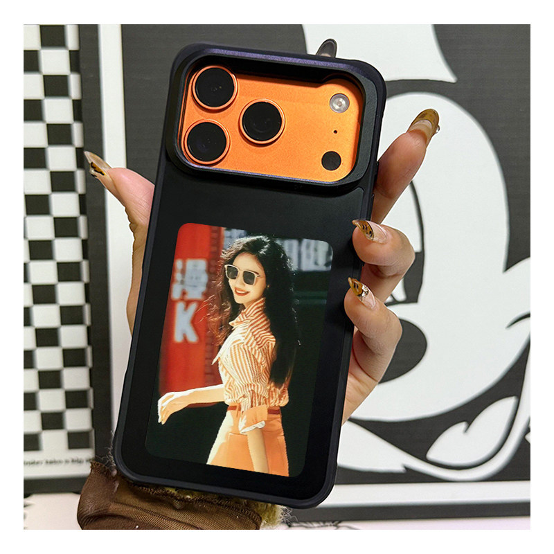 DIY หน้าจอการฉายภาพสมาร์ท NFC หน้าจอหมึกสี HD 13 ซม.iPhone17Pro Frosted Anti-Fingerprint ผู้ถือโทรศัพท์กรณีแม่เหล็กสไตล์ใหม่ High-End Feeling คู่ของขวัญ 16Promax1514