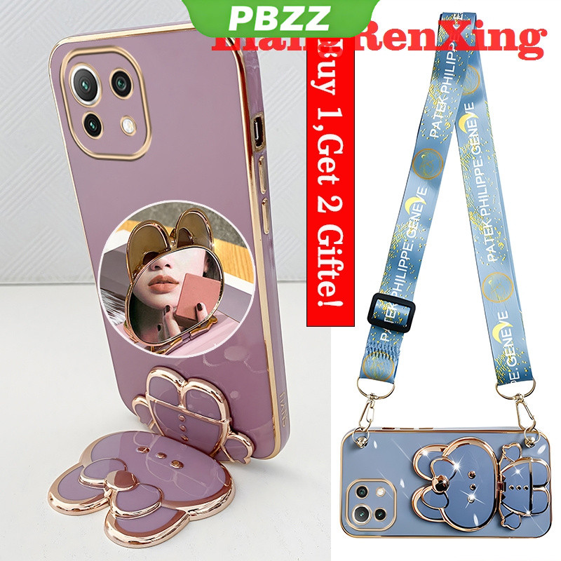 เคสโทรศัพท์มือถือ ซิลิโคนนิ่ม กันกระแทก พร้อมสายคล้องคอ สําหรับ xiaomi mi 11 lite 11t 11 lite 5g ne 