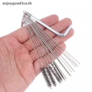 L & Z 1 ชุดเครื่องมือทําความสะอาดคาร์บูเรเตอร์คาร์บอน Dirt Jet ลบทําความสะอาดเข็มแปรงสําหรับรถยนต์รถจักรยานยนต์ ATV เครื่องเชื่อม Carb Chainsaw
