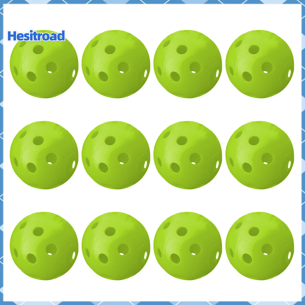 [Meanwha] 12 ชิ้นในร่มกลางแจ้ง Hollow Golf Practice Training Balls สําหรับผู้ชายผู้หญิงเด็ก