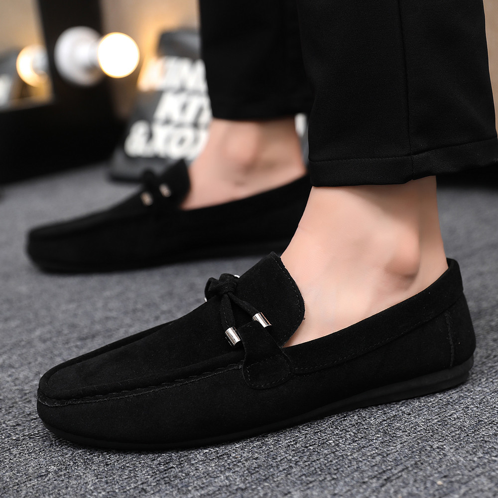 ผู้ชายLoafersนุ่มคุณภาพสูงฤดูใบไม้ผลิฤดูใบไม้ร่วงรองเท้าผู้ชายรองเท้าสบายๆWarm Slipบนแฟลตรองเท้าขับรถขนาดใหญ่Chaussure hommes