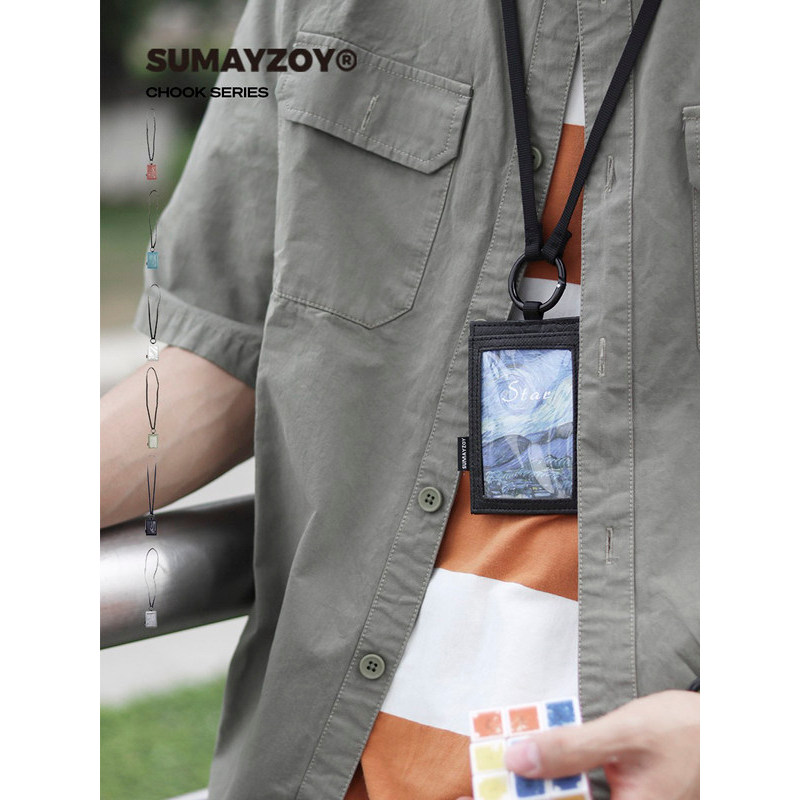 ใหม่ SUMAYZOY Work Card Lanyard Card Holder ผู้ชายผู้หญิง Bus Work Permit Work Card Protective Case 