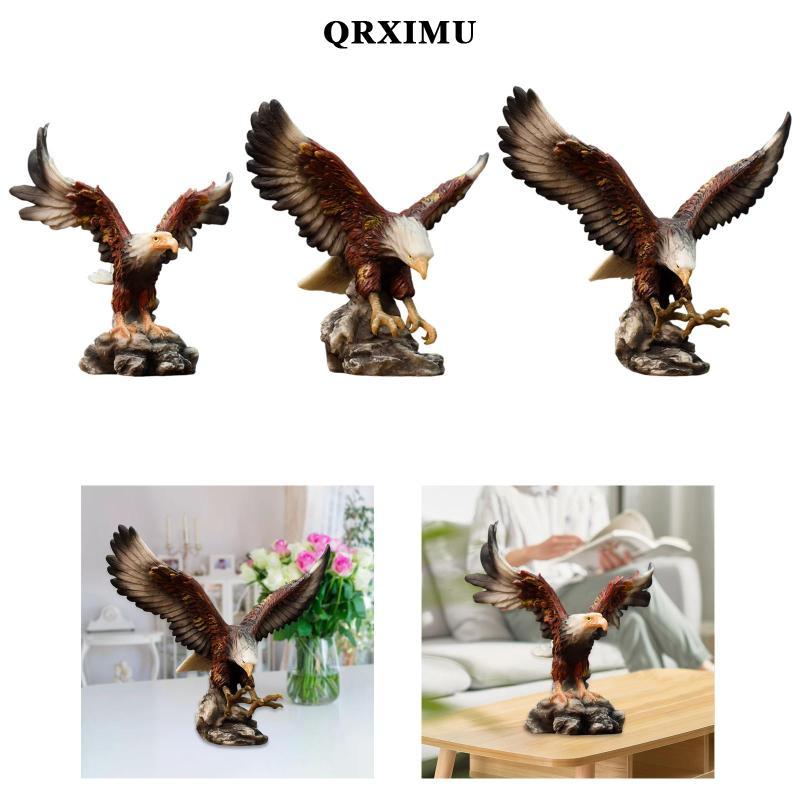Sharprepublic Creative Eagle ตุ๊กตาเครื่องประดับรูปปั้นเรซิ่นงานศิลปะประติมากรรมคอลเลกชันสําหรับ
