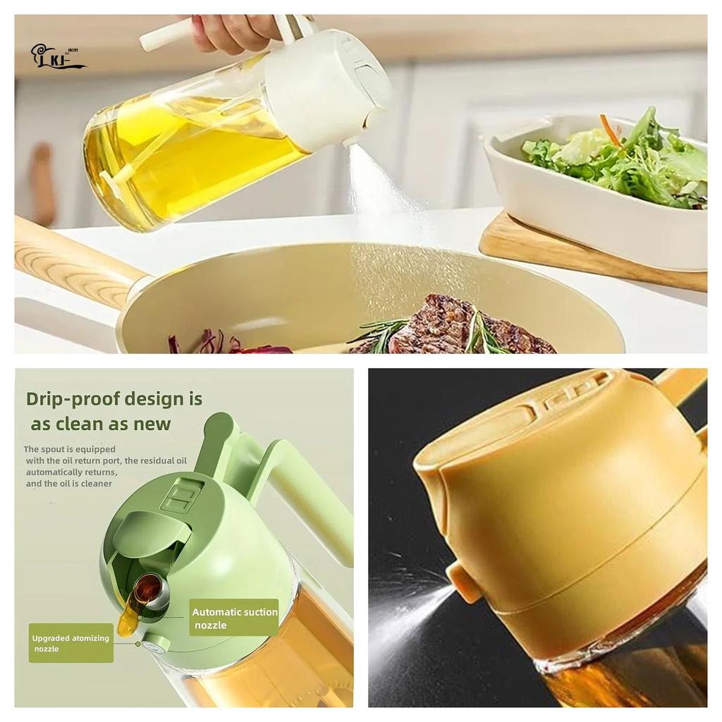 เครื่องทําอาหารน้ํามัน Sprayer 470ml วัสดุพรีเมี่ยม Sprayer Spritzer ขวดน้ํามันสําหรับ BBQ Kitchen O