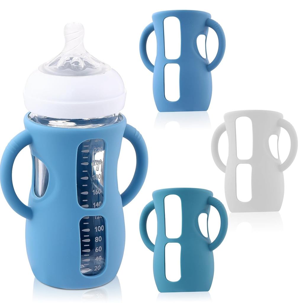 ซิลิโคนขวดครอบซิลิโคนสําหรับ Avent ขวดนมแก้วธรรมชาติเหมาะกับ Philips Avent ขวดแก้วแขน Phillips Avent