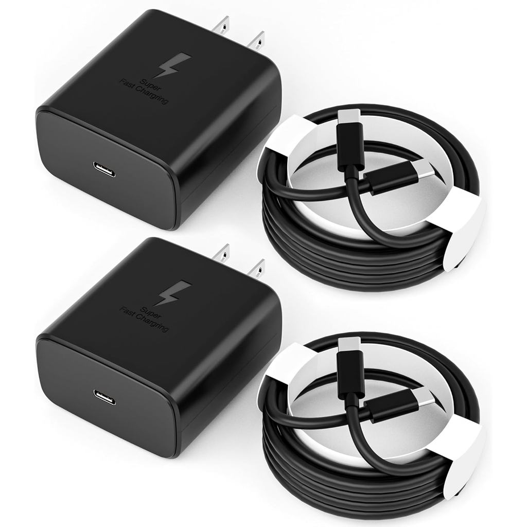 45W Super Fast Charger USB C Wall Charging Block ใช้งานร่วมกับ Samsung S25 Ultra/S25+/S25/S24 Ultra/