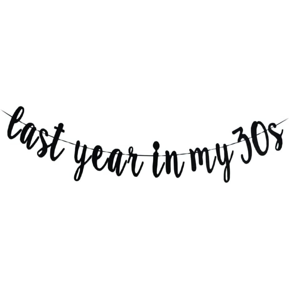 Last Year In My 30s Banner - Happy 39th Birthday/Cheers to 39 Years & 39 Fabulous,39th Birthday Part