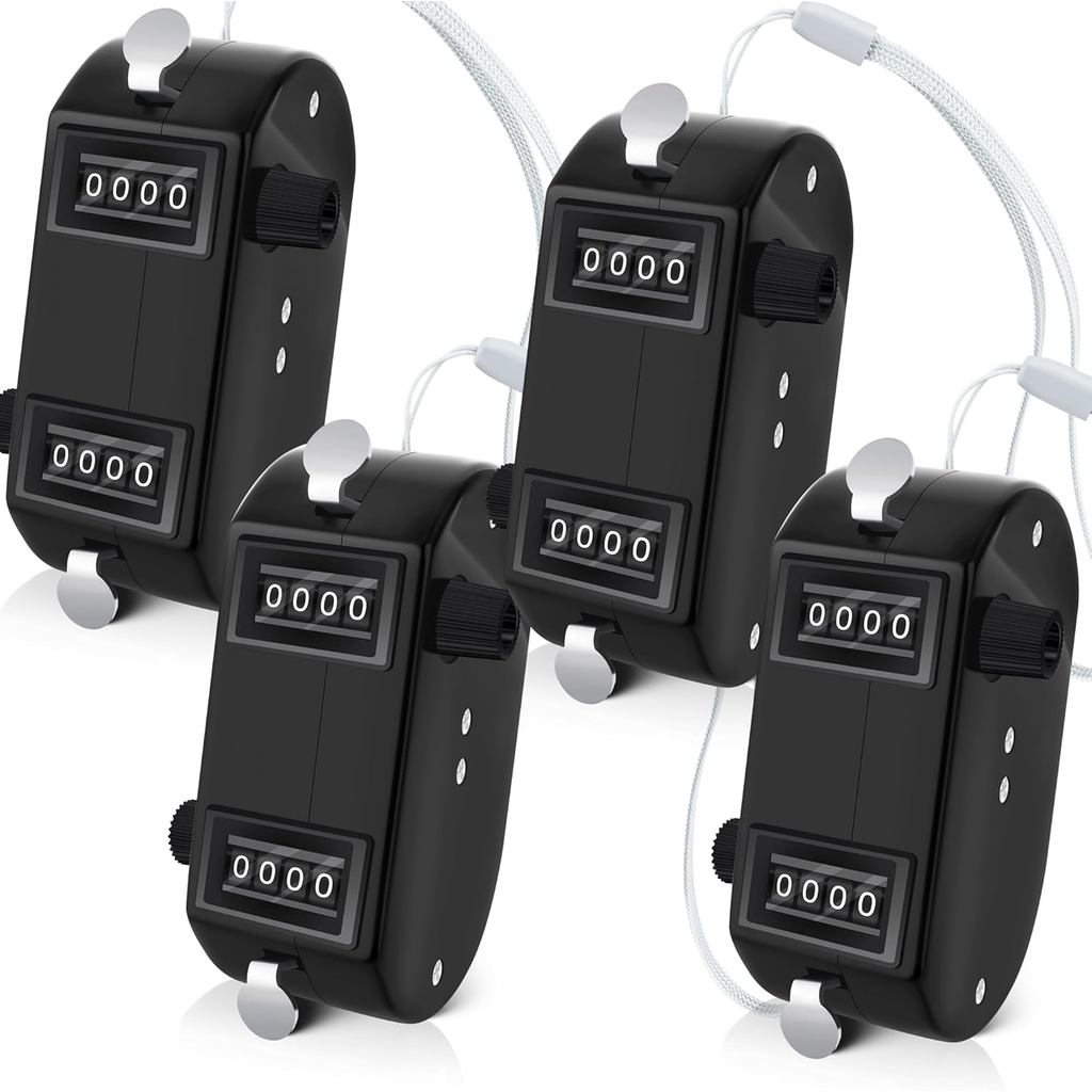 Windspeed 2P Dual Pitch Counter Baseball, Pitch Counter Clicker สีดําสําหรับเบสบอล Pitch Counter Cli