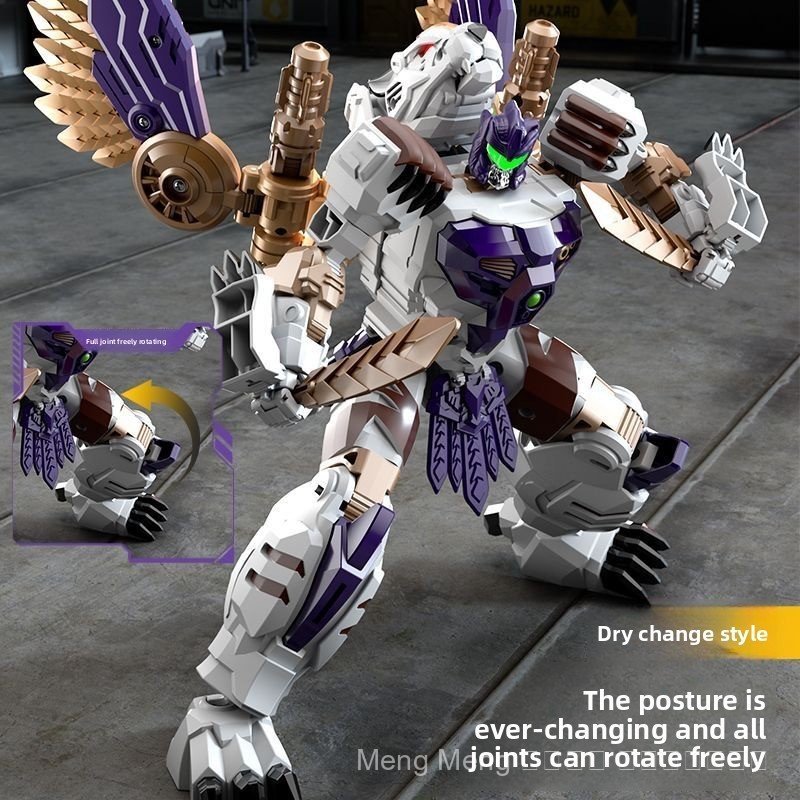 Lijiang Tiger Eagle Warrior Robot Transformation Tiger Eagle Transformation Transformation ของเล่น A