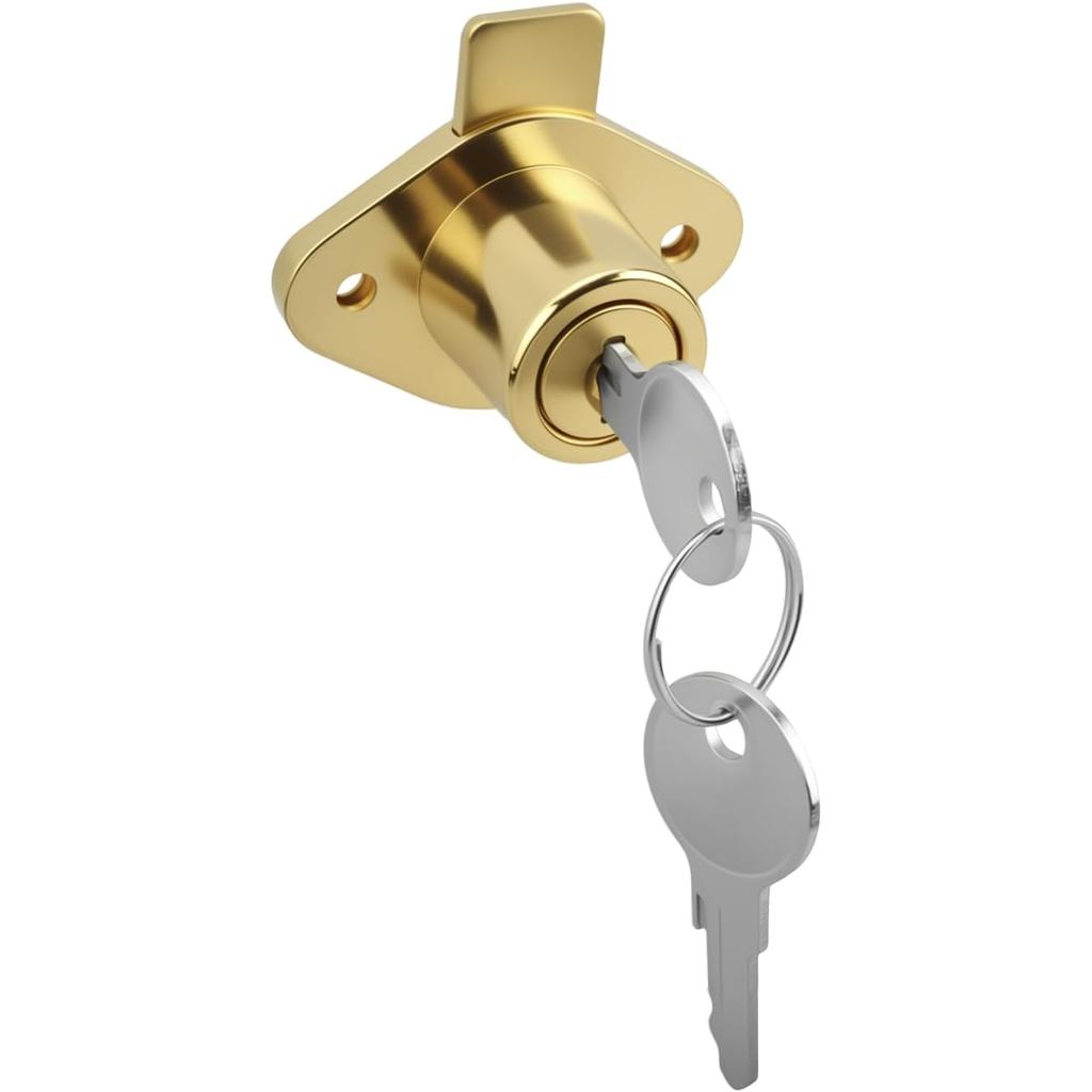 U 9947 ล็อคลิ้นชักสําหรับ Prime-Line โต๊ะลิ้นชักเปลี่ยนล็อค,ทองตู้ล็อค Fit 7/8 นิ้วความหนาแผงสูงสุด,