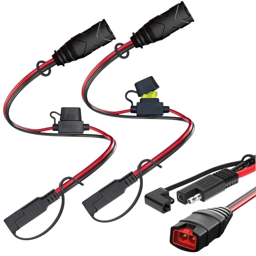 อะแดปเตอร์ X-Connect SAE 2 แพ็คเหมาะสําหรับ GC009 NOCO อุปกรณ์ชาร์จแบตเตอรี่, 14AWG ลวดทองแดงบริสุทธ
