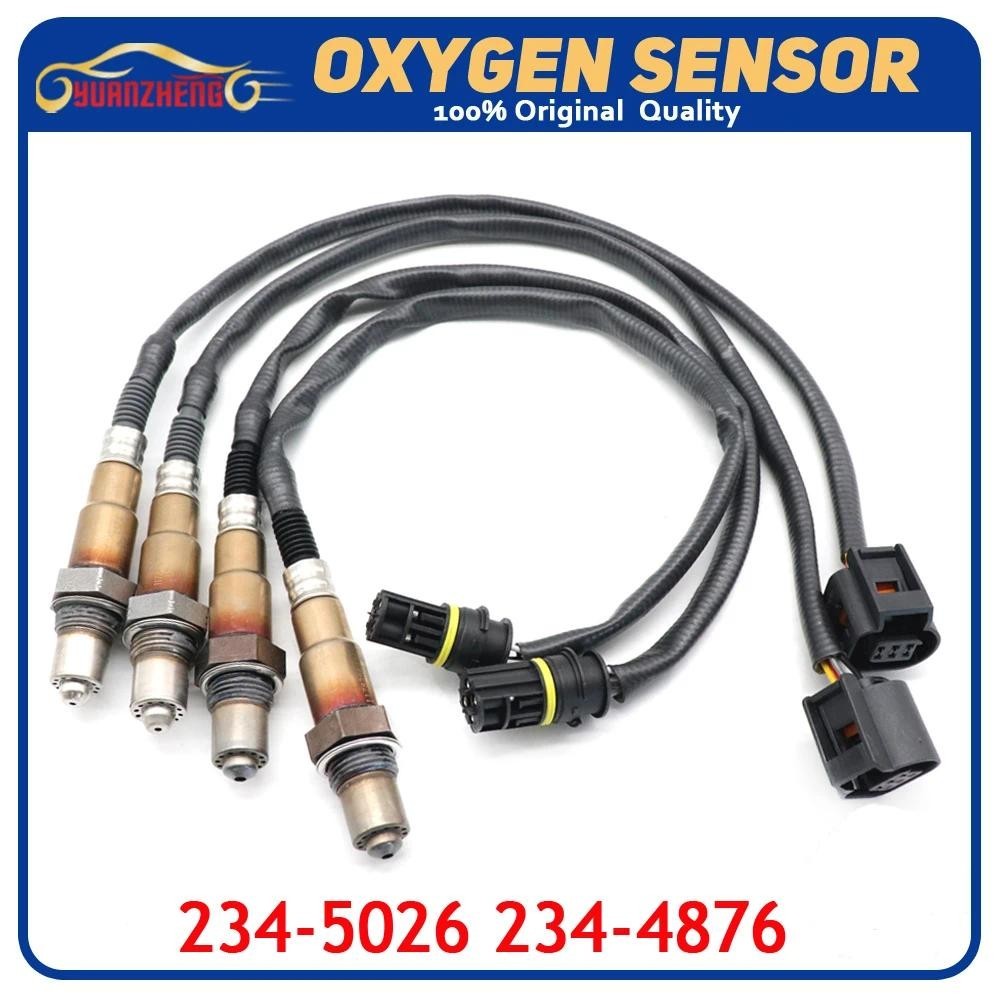 4xUpstream & Downstream 234-5026 234-4876 Air การใช้ Ratio Lambda O2 เซนเซอร์ออกซิเจนสําหรับ BMW 550