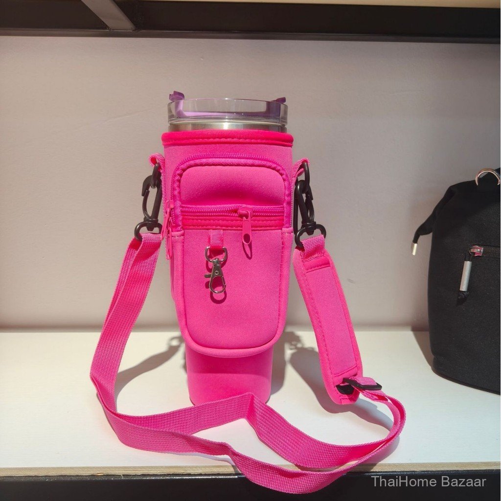 วัสดุดําน้ํา 40ozstanley Icemaster cup Holder-ลายเสือดาว-การปรับสายคล้องไหล่ [ไม่มีถ้วย]